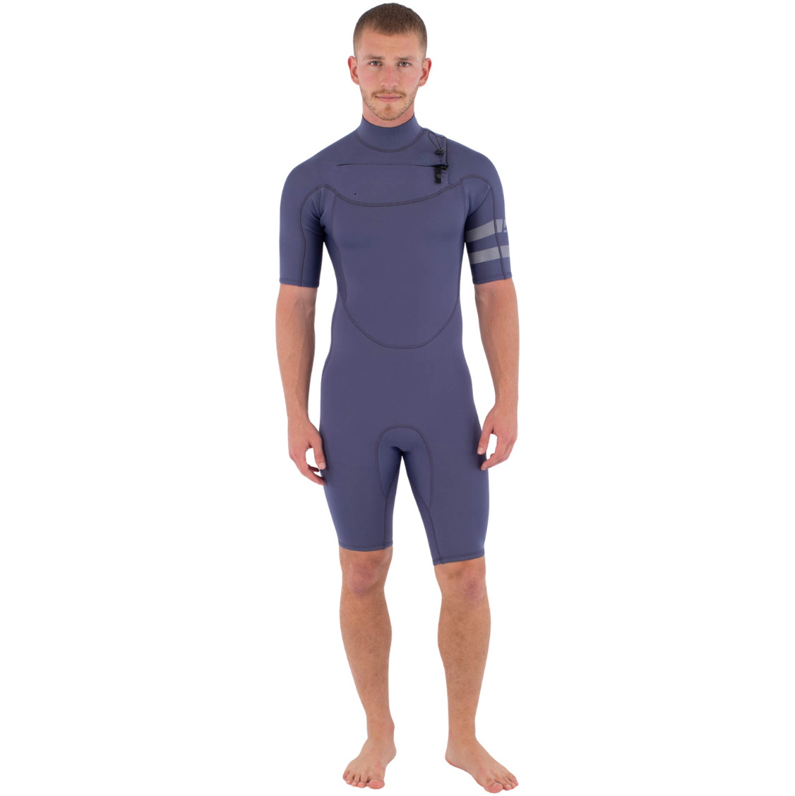 2026 Hurley Mens Air 2/2mm Chest Zip Shorty Wetsuit MSS0013252 - Destroyer